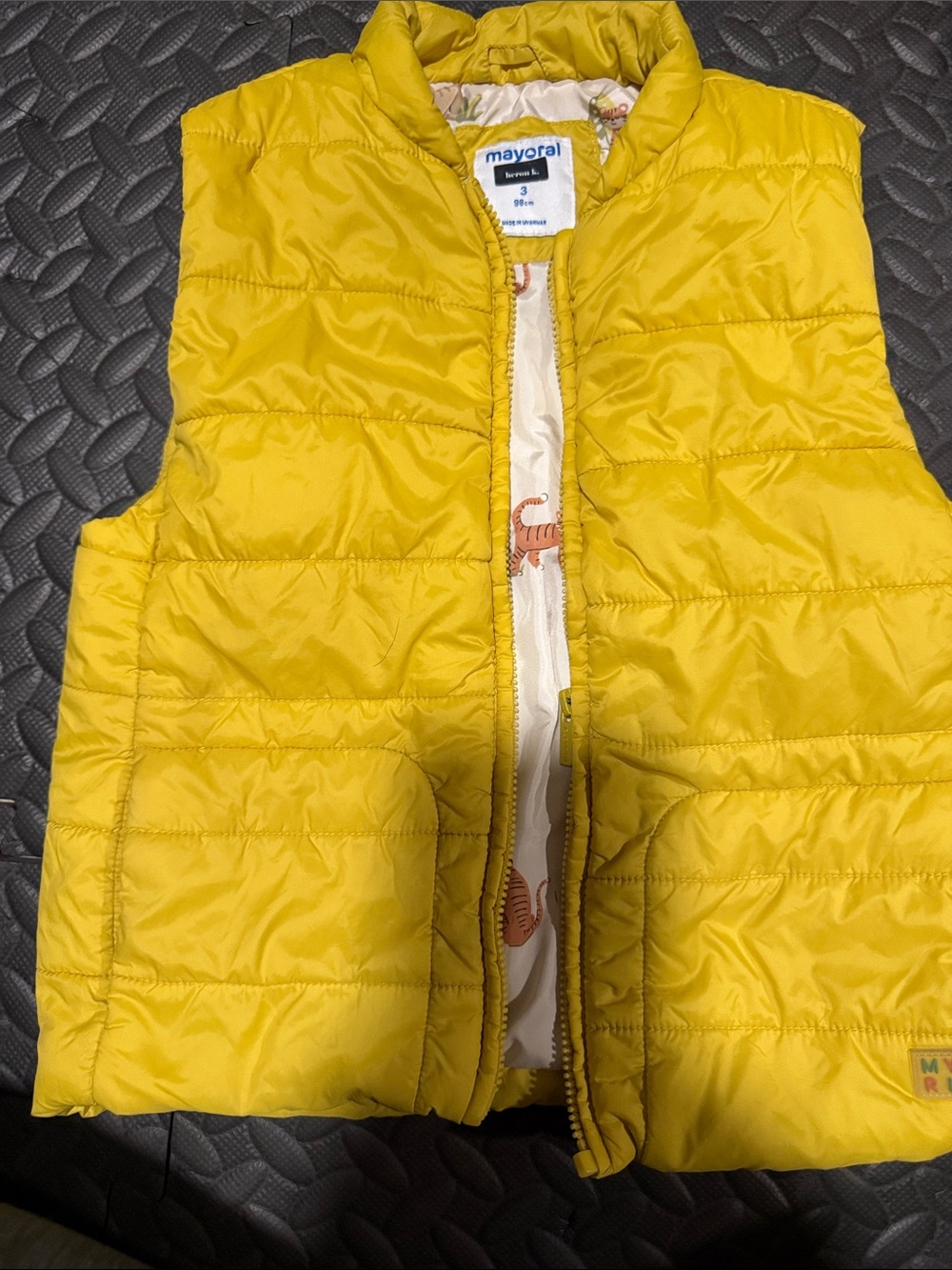 Mayoral Bright Yellow Quilted Kids Vest 3t